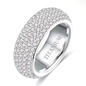 Titanium StainlessSteel w/Endless rhinestone band Christmas Ready in box!